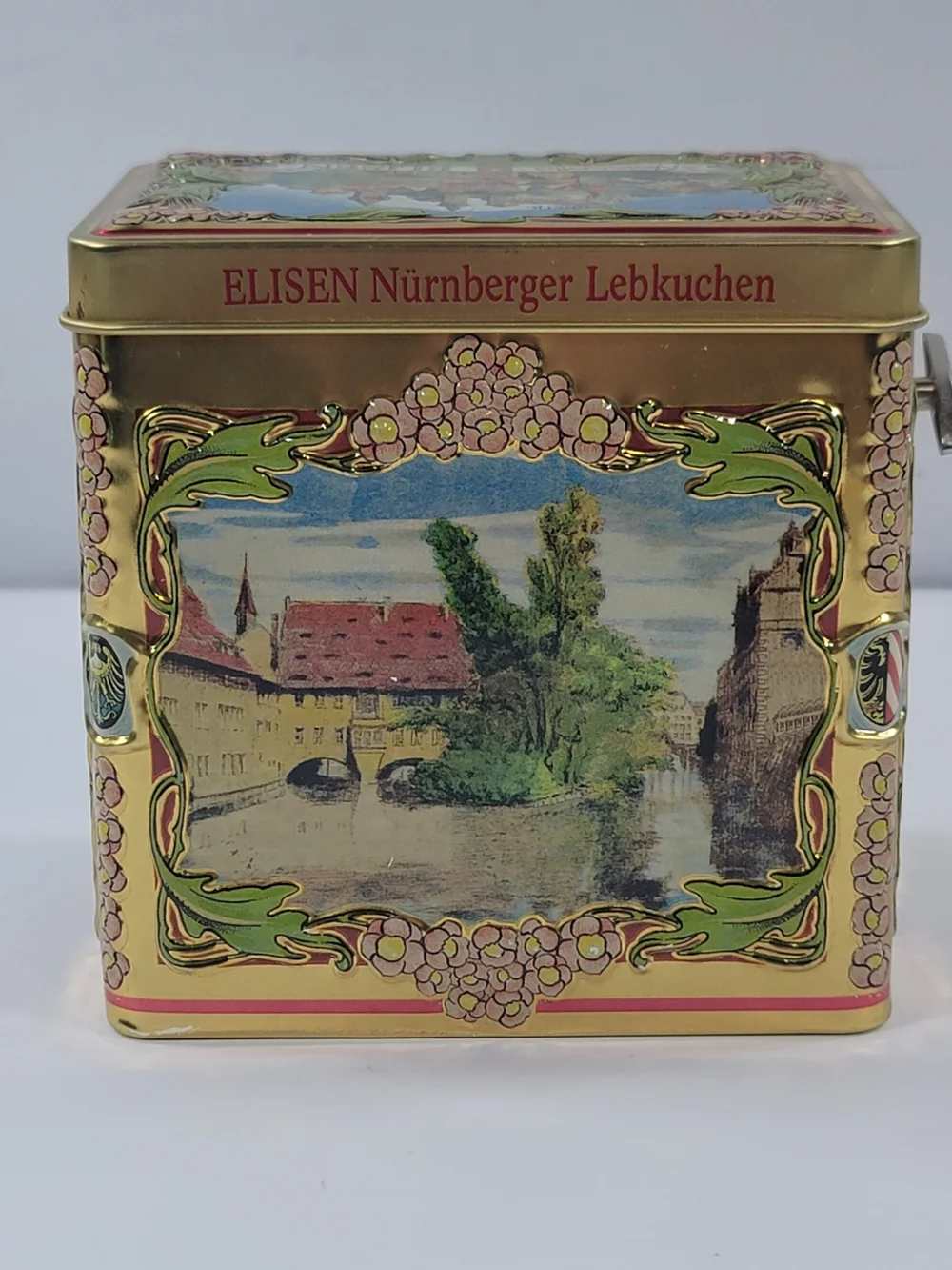 Vintage Weissella Elisen Nurnberger Lebkuchen German Tin Christmas Music Box